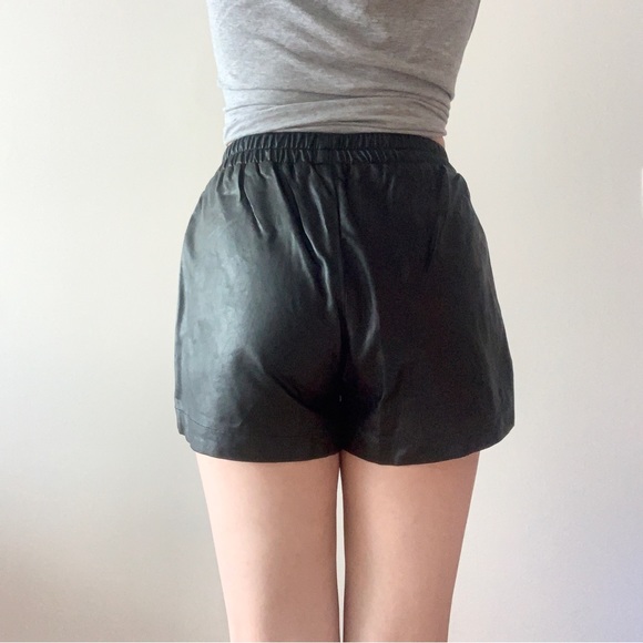 High Rise Faux Leather Shorts - Picture 4 of 8